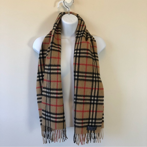 Burberrys of London Vintage Burberry 100% Cashmere Nova Check Scarf England - Picture 4 of 8